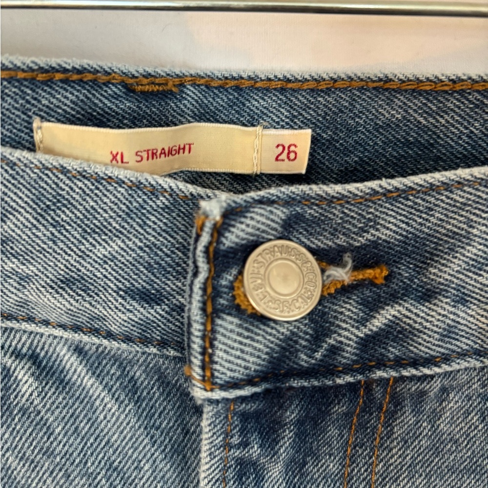 Levi's XL STRAIGHT Women's Wide Leg Jeans 26x29 - Picture 5 of 10